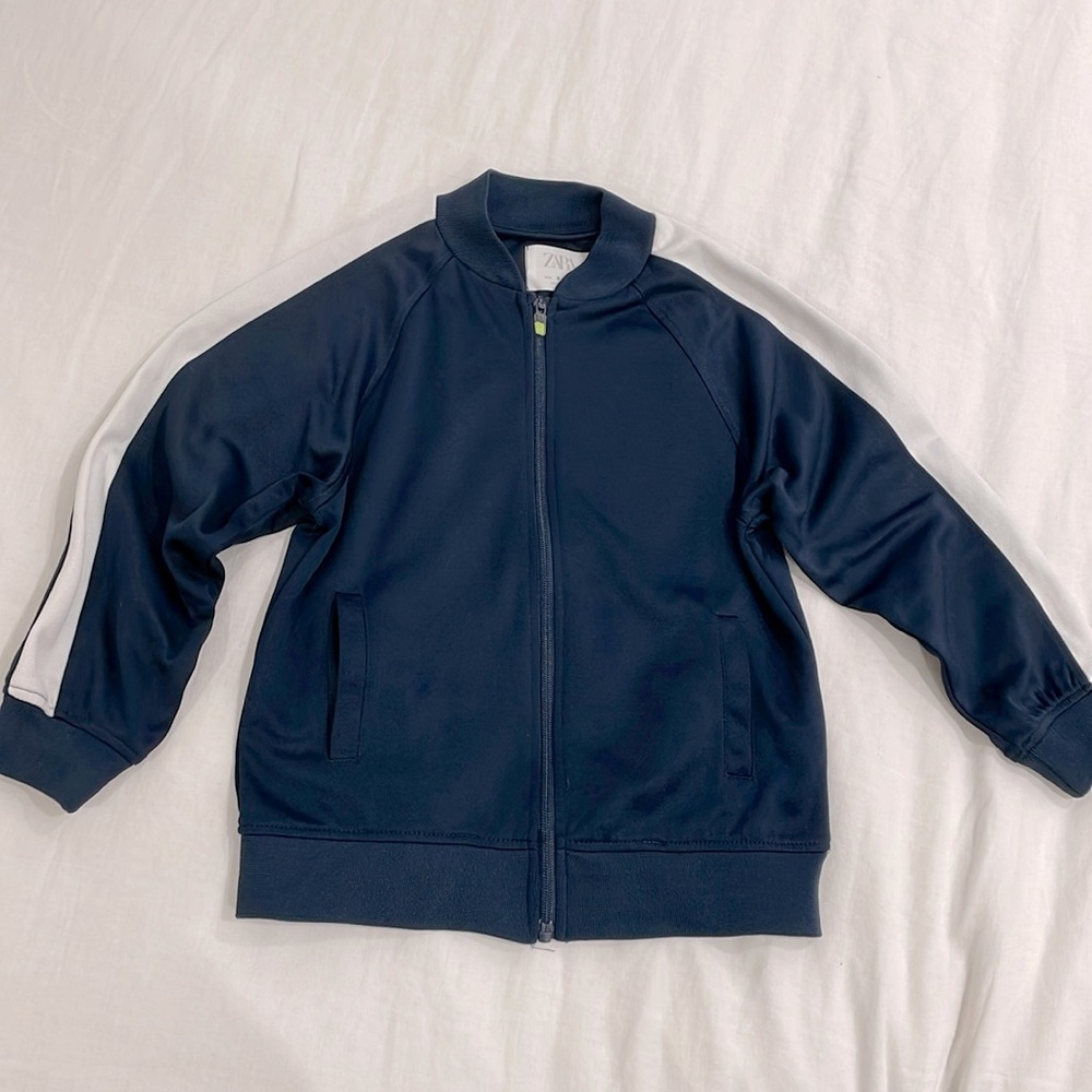 Zara boys track style full zip jacket
